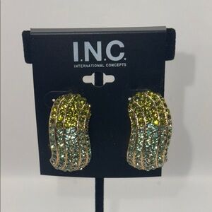 INC International Concepts Green and Yellow Earrings